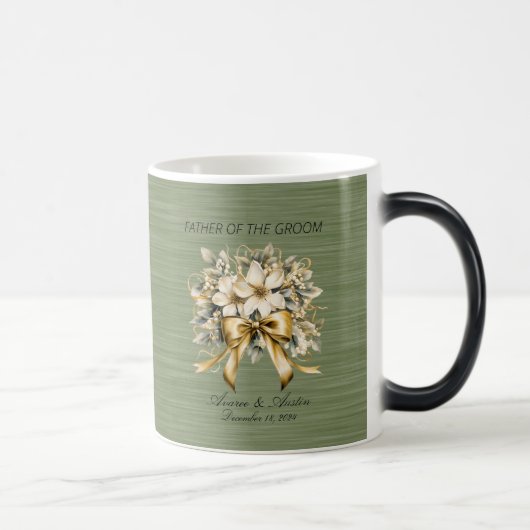 Mug Magique Noël Blanc framboise Père de la chambre (Droite)