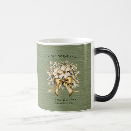 Mug Magique Noël Blanc framboise Père de la mariée (Droite)