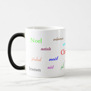 Mug Magique Noël Dans Le Monde Noir Et Blanc