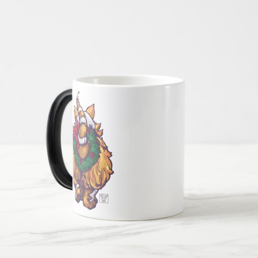 Mug Magique Noël de chat de gingembre (Devant gauche)