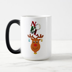 Mug Magique Noel Deer Bells Bauble Rudolf Snowflakes Noël