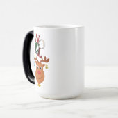Mug Magique Noel Deer Bells Bauble Rudolf Snowflakes Noël (Devant gauche)