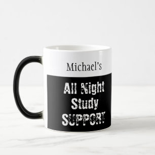 Mug Magique NOIR CAFÉ Toute la nuit ÉTUDE SOUTIEN