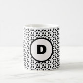 Mug Magique noir et blanc dalmate mignon points monogramme (Centre)