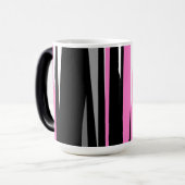 Mug Magique Noir rose et blanc (Devant gauche)