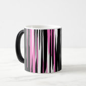 Mug Magique Noir rose et blanc (Devant gauche)