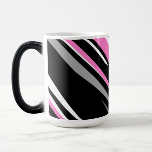 Mug Magique Noir rose et blanc Abstrait