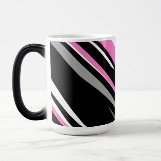 Mug Magique Noir rose et blanc Abstrait