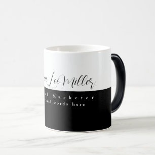 Mug Magique Nom de Marketer Numérique Emploi Noir 2-tons