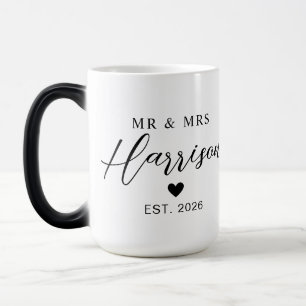 Mug Magique Nom du couple avec date Cadeaux de mariage perso