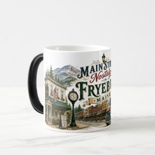 Mug Magique Nostalgie de Main Street à Fryeburg Maine Couleur