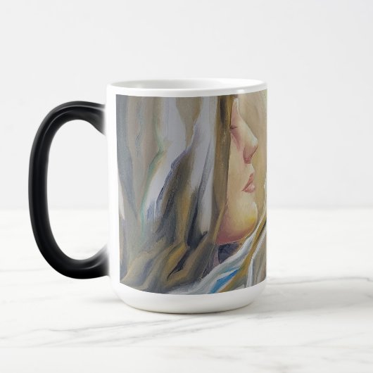Mug Magique Notre Dame du Silence tenant le bébé Jésus (Gauche)