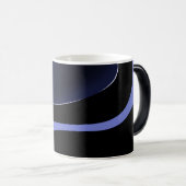 Mug Magique Nuit de la Comète : Bleu Abstrait, Violet & Noir (Devant droit)