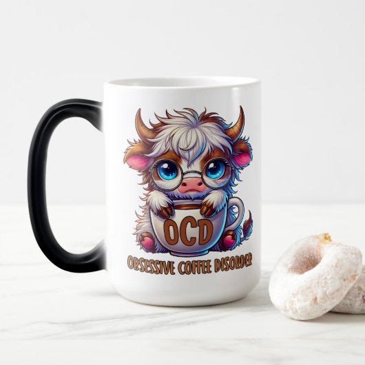 Mug Magique Obsessive Coffee Disorder  (Avec donut)
