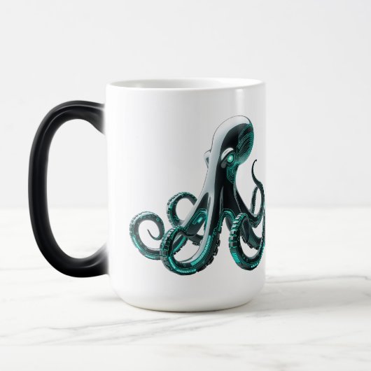 Mug Magique Octopus Robotique - Futuriste Tech Design de créat (Gauche)