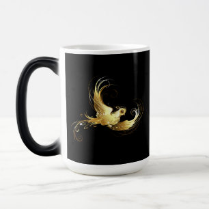 Mug Magique Oiseau doré sur fond noir