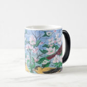 Mug Magique Oiseaux dans le jardin Peint à la main (Devant droit)