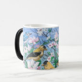 Mug Magique Oiseaux dans le jardin Peint à la main (Devant gauche)