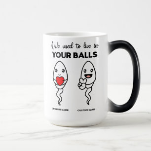 Mug Magique On Vivait Dans Les Boules, Nom Personnalisé Papa