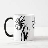 Mug Magique Orchidée Blanc : Abstrait blanc et noir (Gauche)