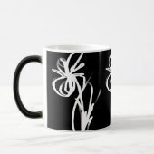 Mug Magique Orchidée Noir : Abstrait noir et blanc (Gauche)