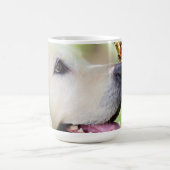 Mug Magique Oreiller À Lancer Du Labrador Et Du Papillon (Centre)
