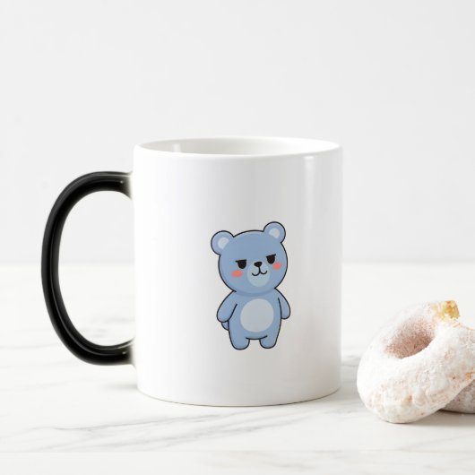 Mug Magique Ours Cool Minimal Style Kawaii (Avec donut)