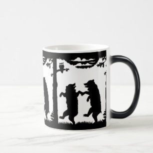 Mug Magique Ours de danse Silhouette noire