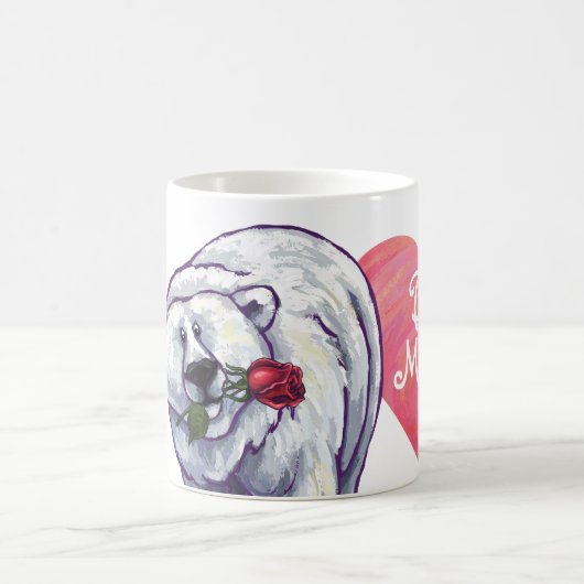 Mug Magique Ours polaire Saint Valentin (Centre)
