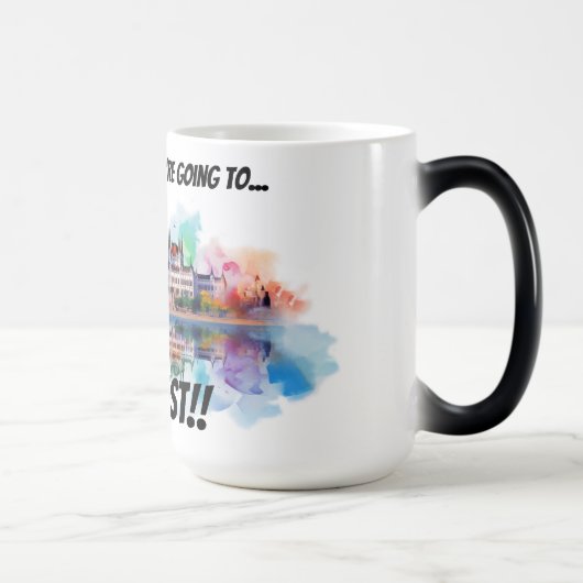 Mug Magique Pack your bags Budapest (Droite)