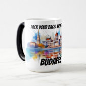 Mug Magique Pack your bags Budapest (Devant gauche)