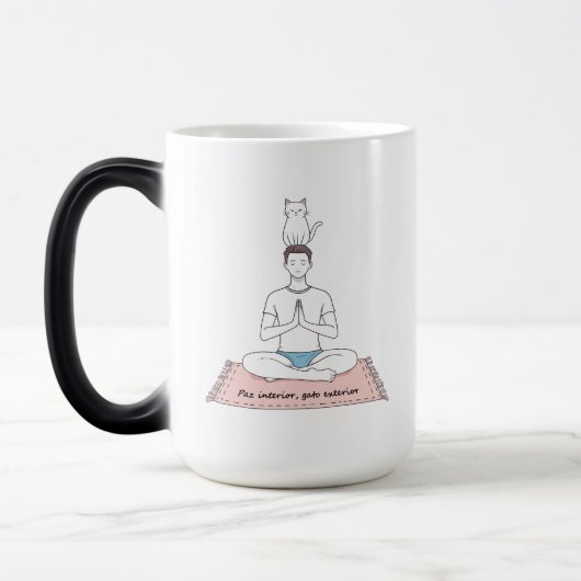 Mug Magique Paix Intérieure, Chat Extérieur (Gauche)