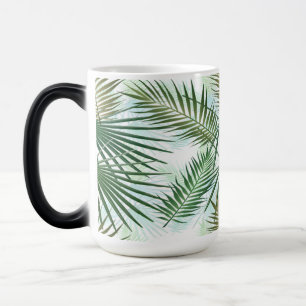 Mug Magique Palmier vert et beige Feuille tropical