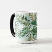 Mug Magique Palmier vert et beige Feuille tropical (Devant gauche)