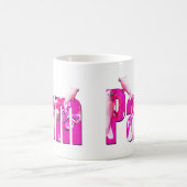 Mug Magique Pam, Nom Logo Avec Perroquets Blancs, (Centre)