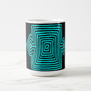 Mug Magique Panama Mola Tortoise - Noir bleu