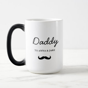 Mug Magique Papa Fête des pères moderne Les enfants nomment
