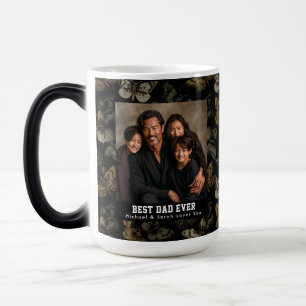Mug Magique Papier photo Papa Chien Fleur Camouflage Papillon
