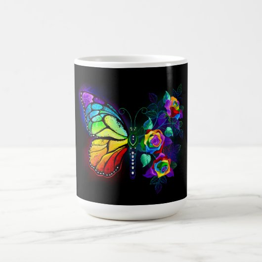 Mug Magique Papillon arc-en-ciel (Centre)