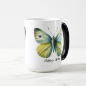 Mug Magique Papillon Blanc de Chou Élégant Wrap (Devant droit)