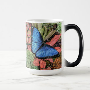 Mug Magique Papillon bleu Morpho Floral Nature Art