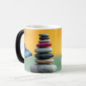 Mug Magique Papillon bleu Morpho Monogramme Lettre de nom (Devant gauche)