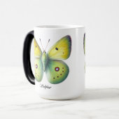 Mug Magique Papillon élégant soufre Wrap (Devant gauche)