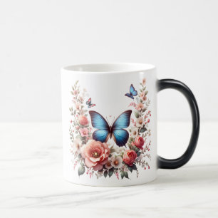 Mug Magique Papillon Fleuriste Personnalisé Joyeux Anniversair