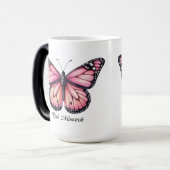 Mug Magique Papillon Monarch Rose Élégant Wrap (Devant gauche)