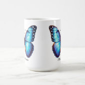 Mug Magique Papillon Morpho Bleu Élégant Wrap (Centre)