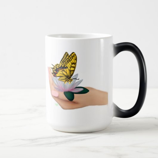 Mug Magique Papillon sur Lotus Bloom (Droite)