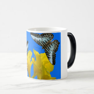 Mug Magique Papillons à clipper bleu malaisien sur Canna King
