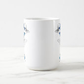Mug Magique Papillons volants bleus Morpho (Centre)