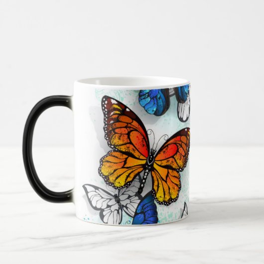Mug Magique Papillons volants Morpho et Monarch (Gauche)